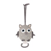 Sindibaba Music box Owl grey