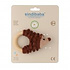 Sindibaba Rattle Hedgehog on wooden ring brown