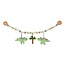 Kinderwagenkette Dino green mit Rassel
