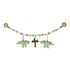 Sindibaba Stroller chain Dino green with rattle