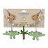 Sindibaba Stroller chain Dino green with rattle