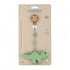 Sindibaba Pram clip with rattle Dino green