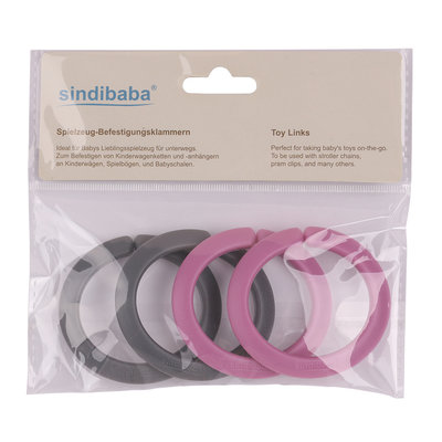 Sindibaba Toy Links rose/grey