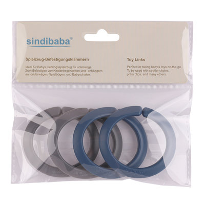 Sindibaba Spielzeug-Befestigungsklammern blau/grau