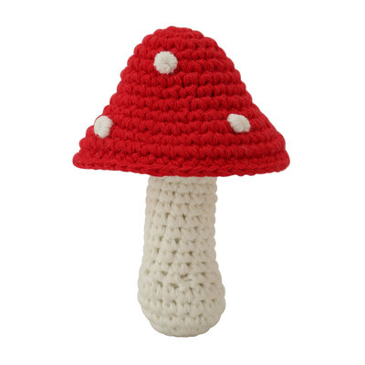 Sindibaba Baby-Rattle Mushroom red (BIO)