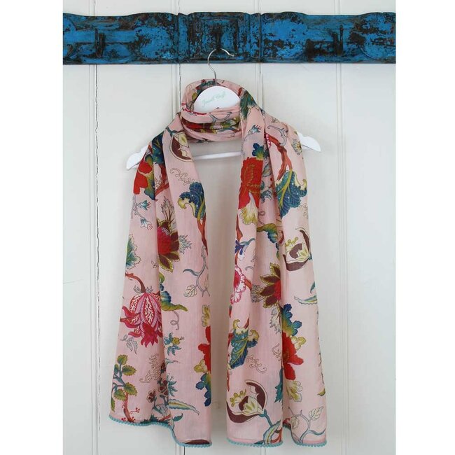 Scarve Cotton Pink Floral