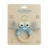 Sindibaba Rattle crab on wooden ring  blue