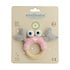 Sindibaba Rattle crab on wooden ring light pink