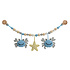 Sindibaba Stroller chain Crab blue / grey with rattle