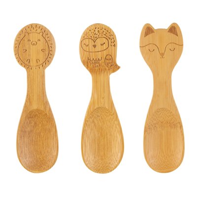 Sass & Belle Bamboo Spoons Woodland Set of 3