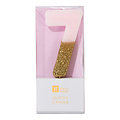 Talking Tables Glitter candle 7 pink