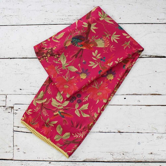 Scarve Cotton Bird hot pink