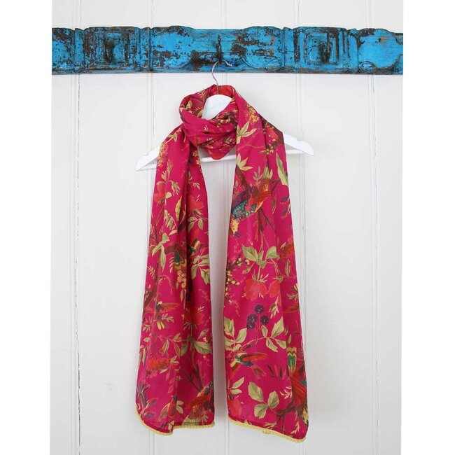 Schal Cotton Bird hot pink