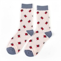 Miss Sparrow Socken Bamboo Ladybirds dusty pink