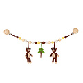 Sindibaba Kinderwagenkette Bear braun (Bio-Baumwolle) mit Rassel
