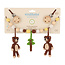 Kinderwagenkette Bear braun (Bio-Baumwolle) mit Rassel