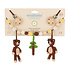 Sindibaba Stroller chain bear brown (organic cotton) with rattle