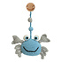 Sindibaba Pram Clip with rattle Crab blue/grey