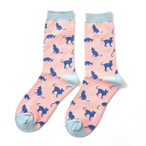 Miss Sparrow Socks Bamboo Cats pink