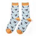 Miss Sparrow Socken Bamboo Cats duck egg