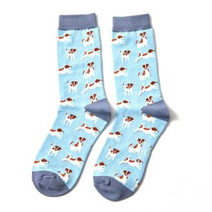 Miss Sparrow Socken Bamboo Jack Russells powder blue