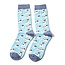 Miss Sparrow Socks Bamboo Jack Russells powder blue