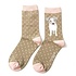 Miss Sparrow Socks Bamboo Jack Russel Pup olive