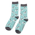 Miss Sparrow Mens Socks Bamboo Dalmatians turquoise