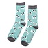 Miss Sparrow Männer-Socken Bamboo Dalmatians turquoise