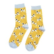 Miss Sparrow Socks Bamboo Dalmatians yellow