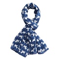 M&K Collection Scarve Mini Scottie navy