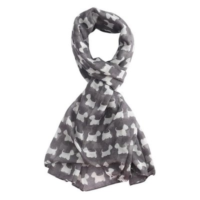 M&K Collection Scarve Mini Scottie grey