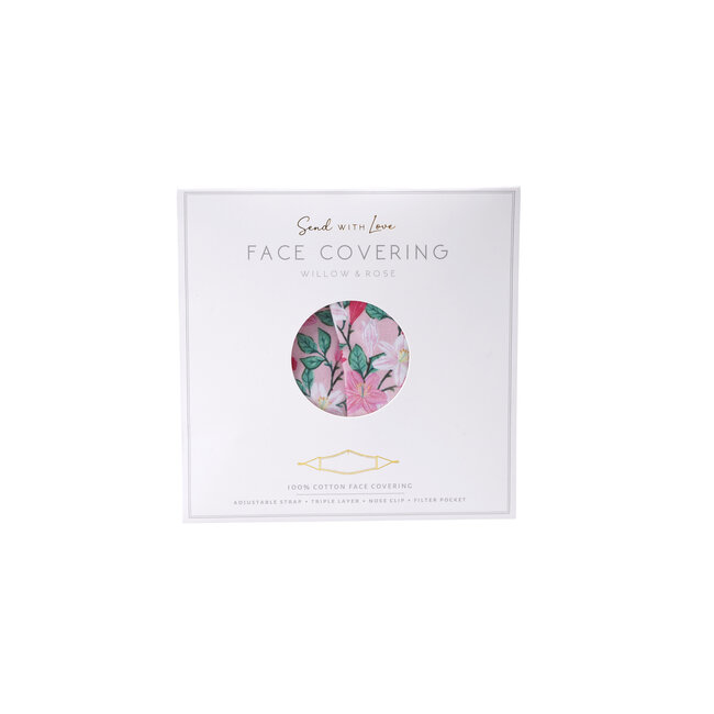 Face Mask Cotton with filter pocket W&R dusky pink