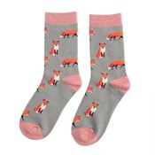 Miss Sparrow Socken Bamboo Foxes grey