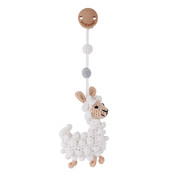 Sindibaba Pram clip / rattle with Lama (organic cotton)