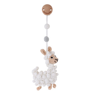 Sindibaba Pram Clip / rattle with Lama (organic cotton)