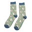 Mens Socks Bamboo Cute Hedgehogs green