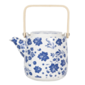 Clayre & Eef Teapot Flowers blue