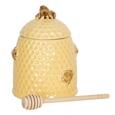 Clayre & Eef Honey jar with spoon of bees