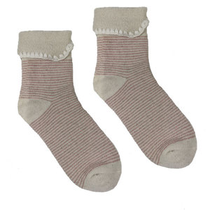 Joya Socken Wollmix extra thick Stripy pink/cream