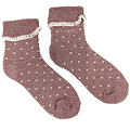 Joya Socks Woolmix extra thick Dotty pink/cream