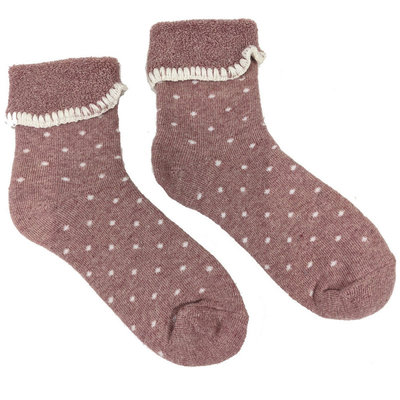 Joya Socken Wollmix extra thick Dotty pink/cream