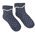 Joya Socks Woolmix extra thick Dotty blue/cream