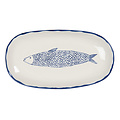 Clayre & Eef Schale oval Fish blue