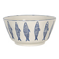 Clayre & Eef Bowl round Fish blue