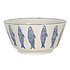 Clayre & Eef Bowl round Fish blue