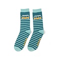 Miss Sparrow Männer-Socken Bamboo Camper Stripes teal