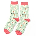 Miss Sparrow Socks Bamboo Llamas duck egg