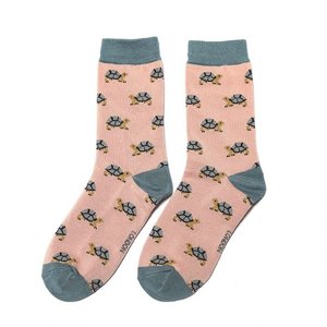 Miss Sparrow Socken Bamboo Turtle pink