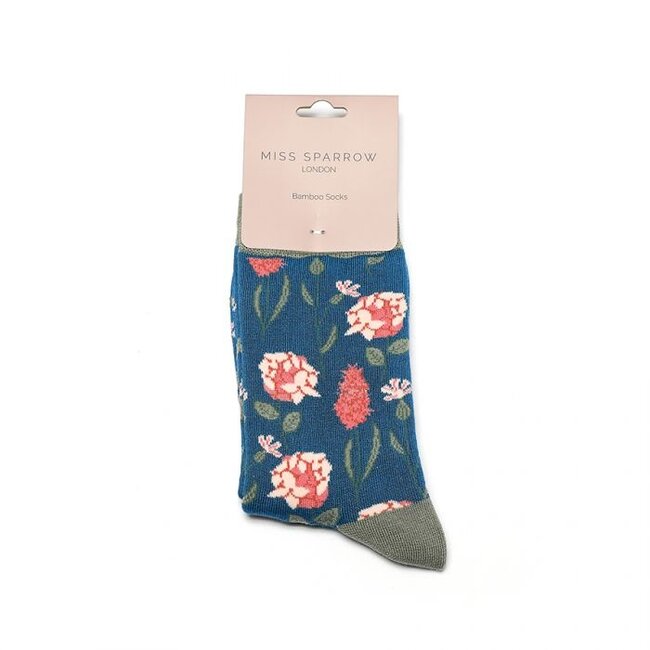 Socken Bamboo Botany teal